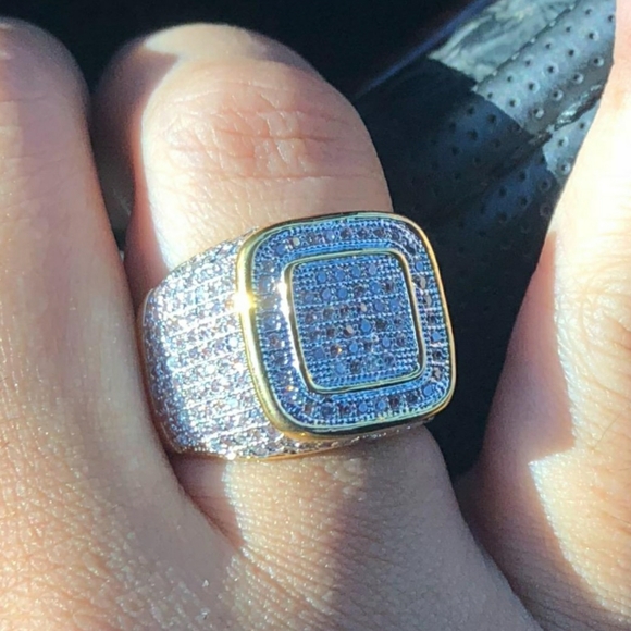 Luxury Style ICED Statement Ring 18k Gold ... - Picture 11 of 14